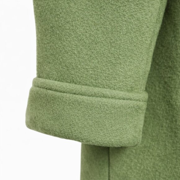 Vintage Boiled Wool Long Coat w/ Alpha Kappa Alpha Emblem | 1960s–80s - Picture 8 of 12